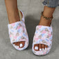 Women's Fuzzy Platform Slippers nihaodropshipping