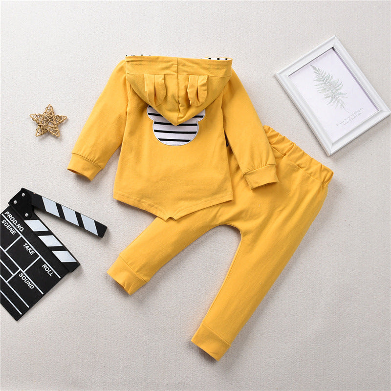 Unisex Cothing Set Sweatshirt with Cat Ears Hood, and Matching Pants nihaodropshipping