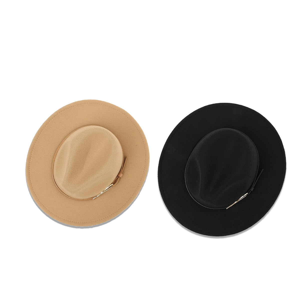 Women's Wide Brim Fedora with Buckle nihaodropshipping