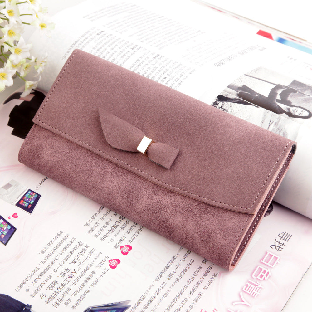 Women's Polyester Suede Tri-Fold Wallet nihaodropshipping