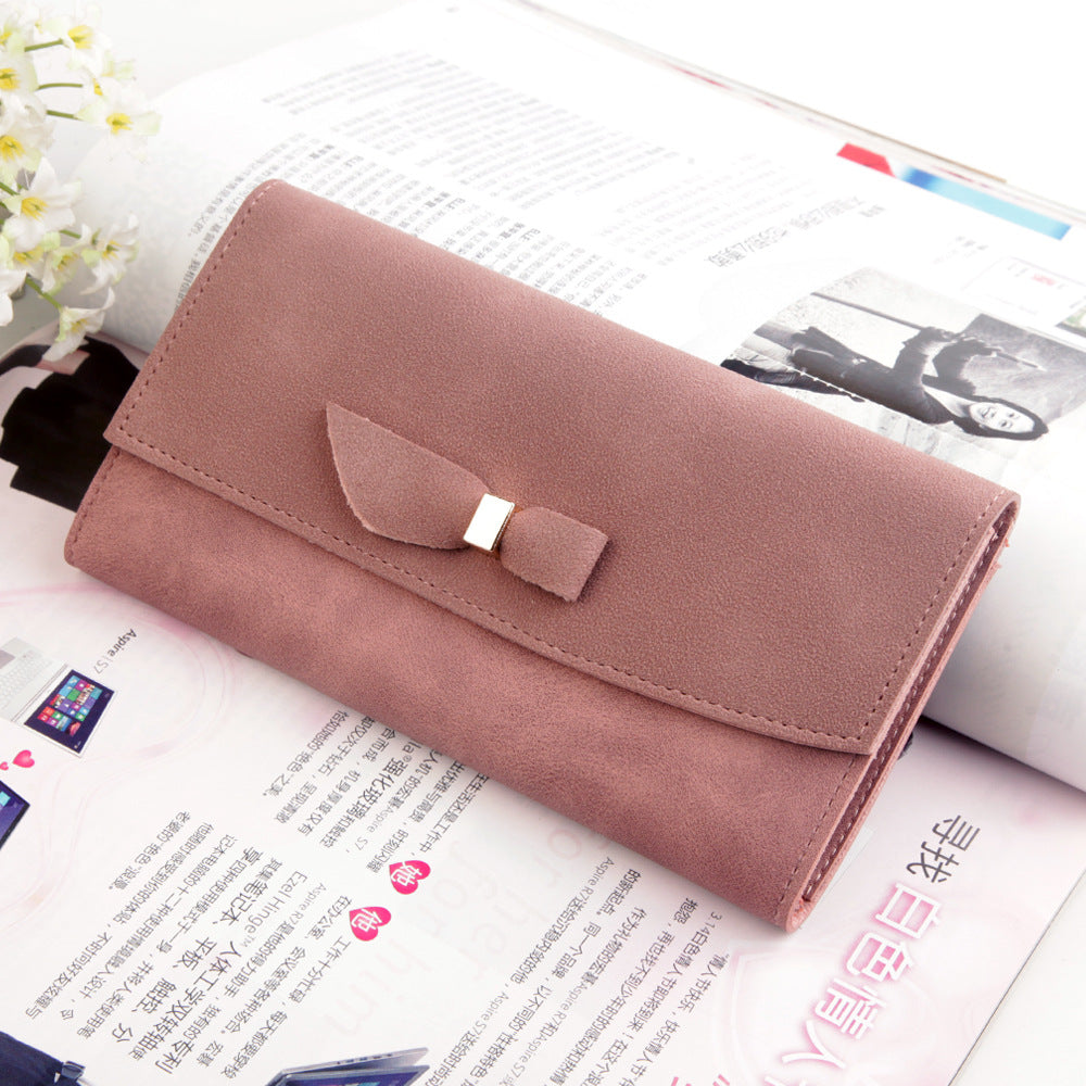 Women's Polyester Suede Tri-Fold Wallet nihaodropshipping