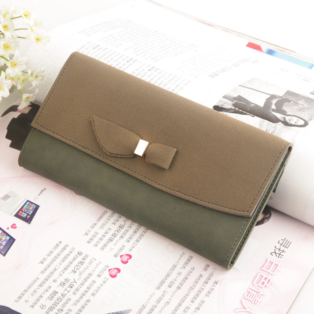 Women's Polyester Suede Tri-Fold Wallet nihaodropshipping