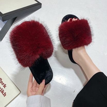 Women's Fuzzy House Shoe Sandals nihaodropshipping