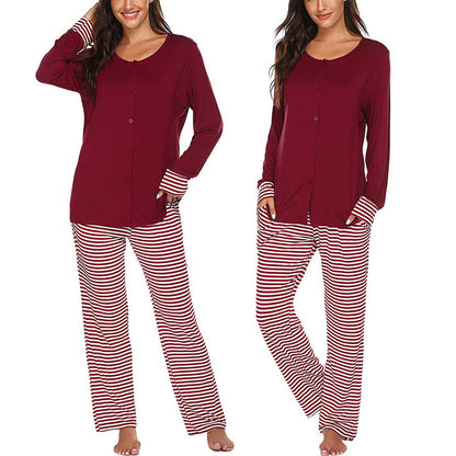 Women's Long Sleeve Maternity Pajama Set nihaodropshipping