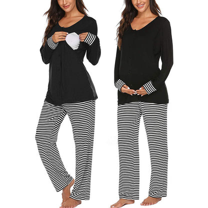 Women's Long Sleeve Maternity Pajama Set nihaodropshipping