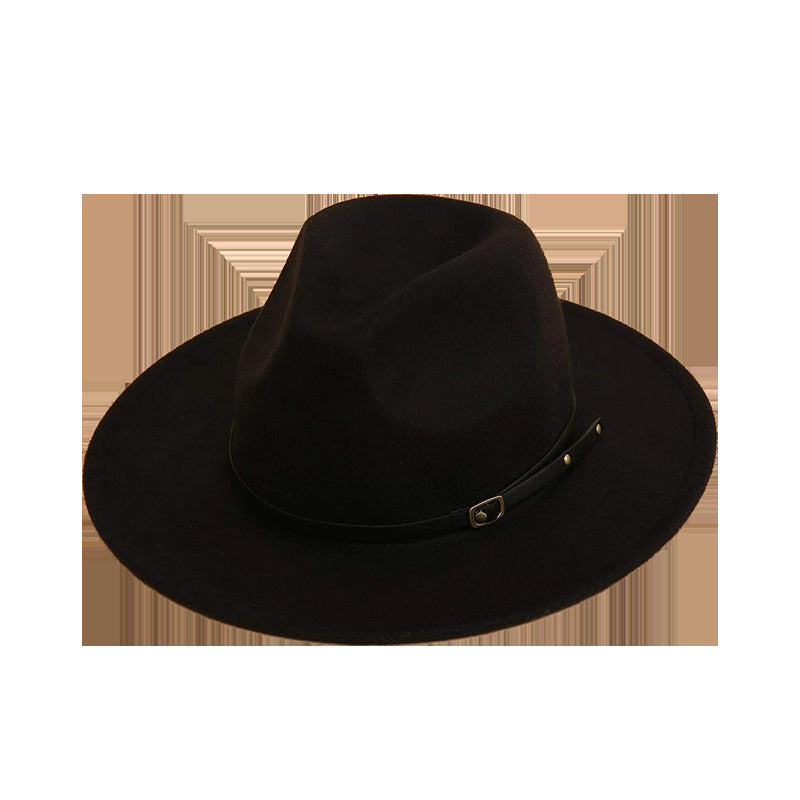 Women's Wide Brimmed Fedora with Thin Belt nihaodropshipping