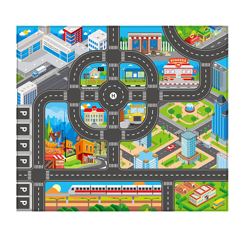 ⚠️ Kid's Colorful Town Road Map for Car Racing nihaodropshipping