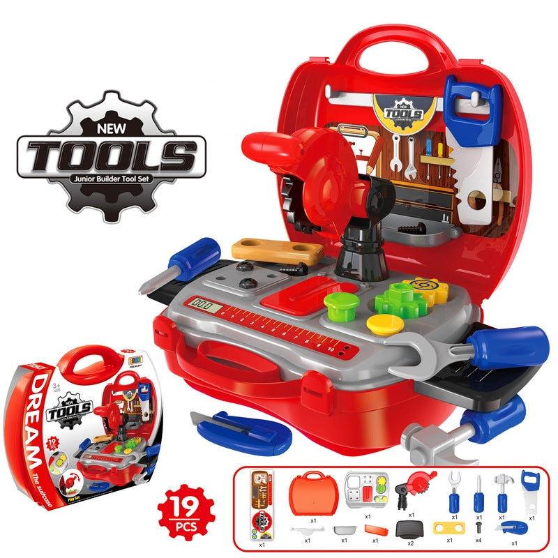 ⚠️ Kid's Education Play Tool Box Set (Red) nihaodropshipping