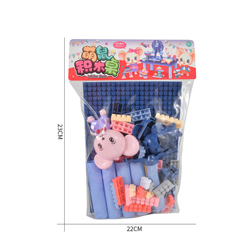 ⚠️ Kid's Mouse Theme Block Assembly Table nihaodropshipping