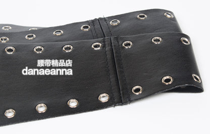 Women's PU Leather Pinhole Waist Sash nihaodropshipping