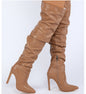 Women's Scrunch Style High Heel Boots nihaodropshipping