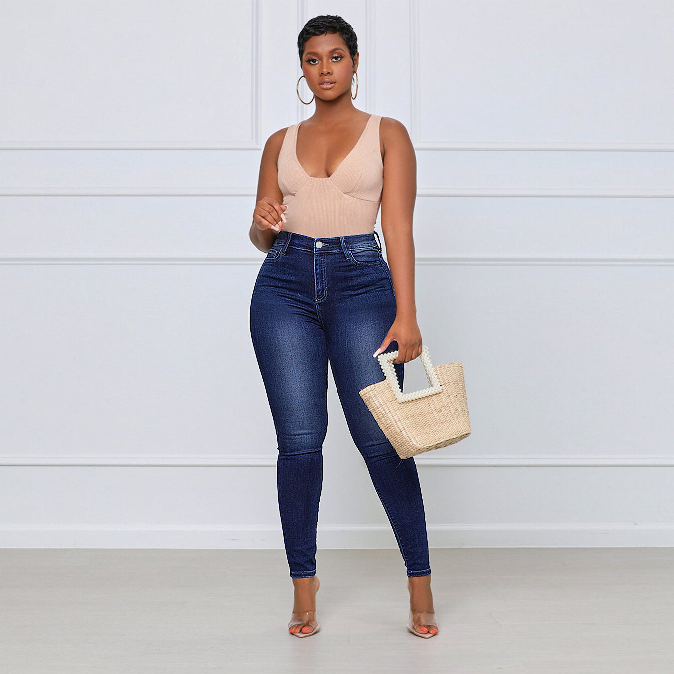 Plus Size High Elasticity Jeans nihaodropshipping