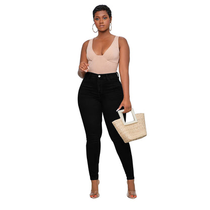 Plus Size High Elasticity Jeans nihaodropshipping