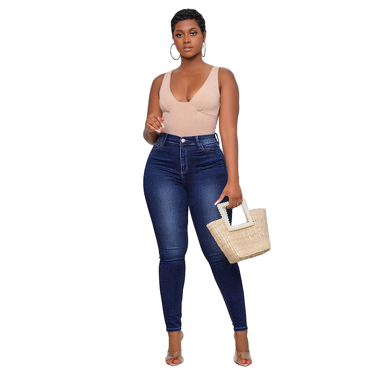 Plus Size High Elasticity Jeans nihaodropshipping