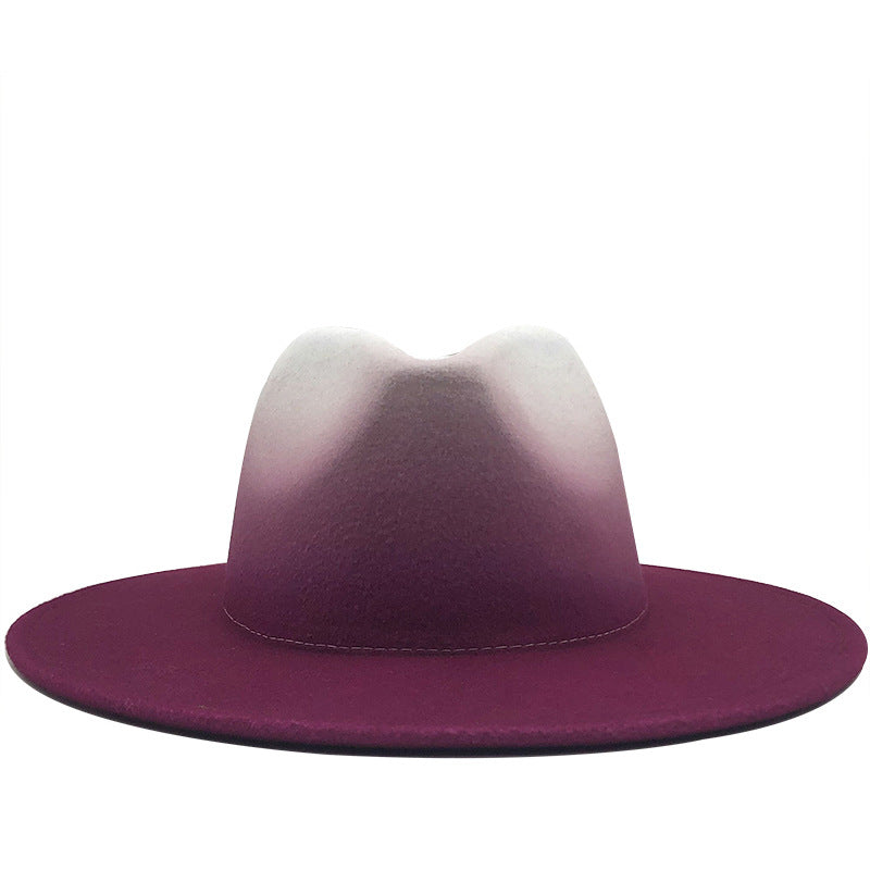 Woolen Fedora Hat with Wide Brim nihaodropshipping