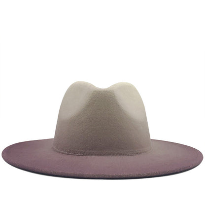 Woolen Fedora Hat with Wide Brim nihaodropshipping