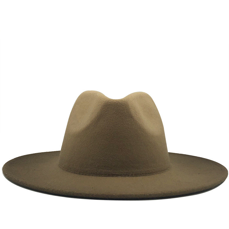 Woolen Fedora Hat with Wide Brim nihaodropshipping