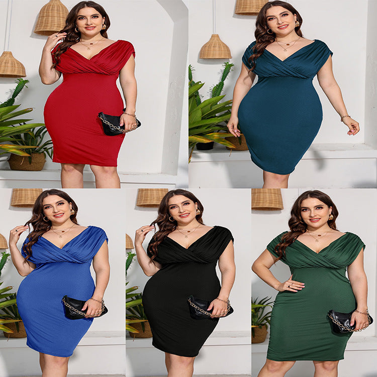 Women's Plus Size Sheath Dress nihaodropshipping