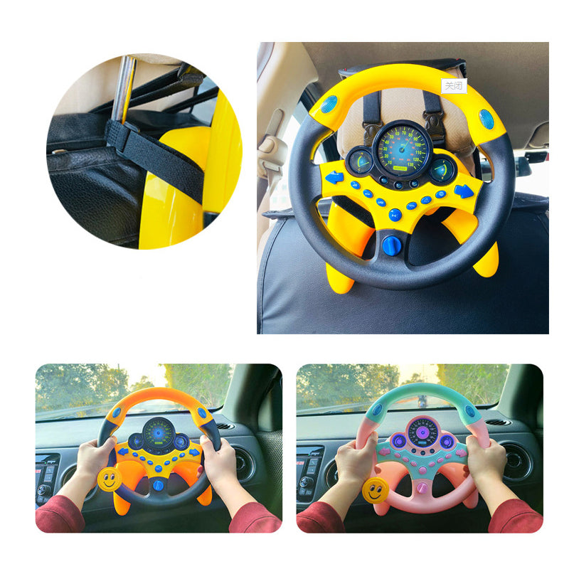 🚨🔊 Kid's Education Play Co-Pilot Steering Wheel Simulation nihaodropshipping