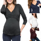 Women's Deep V-Neck Maternity Top Suitable for Nursing nihaodropshipping