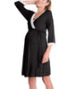 Three Quart Sleeve Maternity Night Gown and Robe Set nihaodropshipping