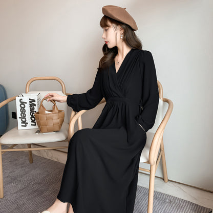 V Neck Long Sleeve Maternity Dress nihaodropshipping