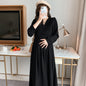 V Neck Long Sleeve Maternity Dress nihaodropshipping