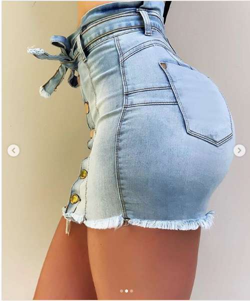 Women's High Waist Elastic Denim Skirt nihaodropshipping