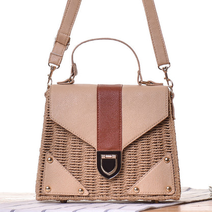 Women's PU Leather Woven Handbag nihaodropshipping