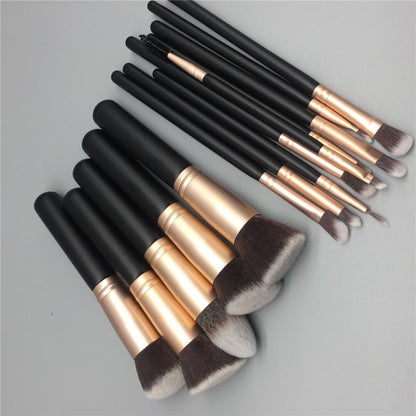 14pcs makeup brushes set for foundation powder blusher lip eyebrow eyeshadow eyeliner brush cosmetic tool - DunbiBeauty, LLC