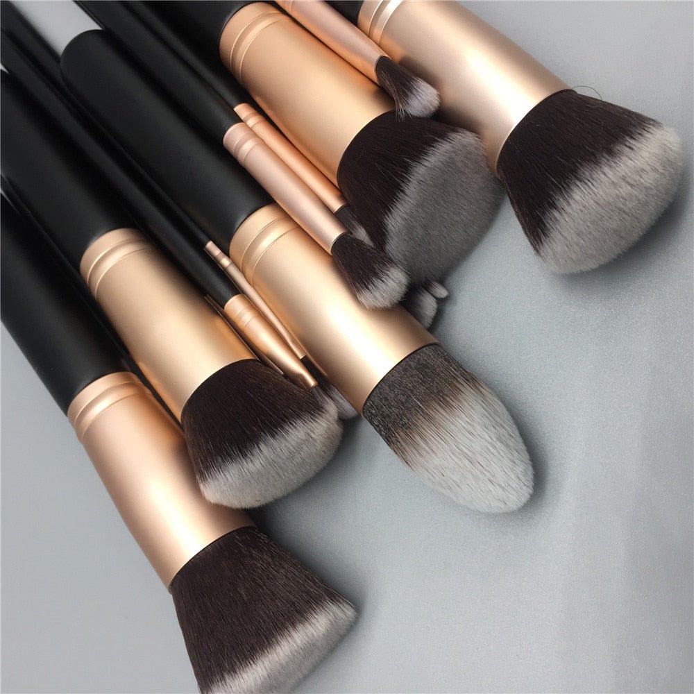 14pcs makeup brushes set for foundation powder blusher lip eyebrow eyeshadow eyeliner brush cosmetic tool - DunbiBeauty, LLC