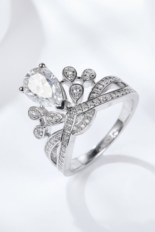 1.5 Carat Moissanite Crown-Shaped Ring - DunbiBeauty, LLC