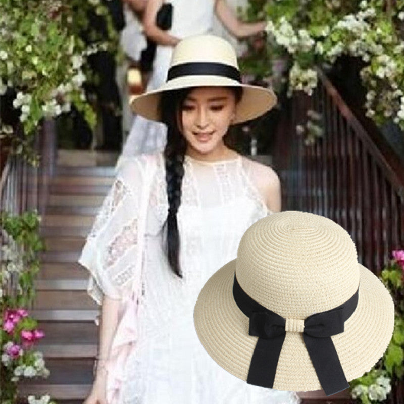 Women's Sun Hat with Large Bow nihaodropshipping