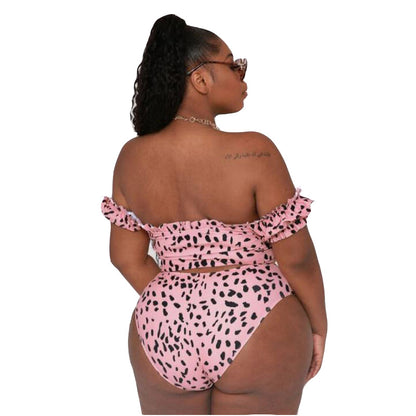 Plus Size Polka Dots Swimsuit nihaodropshipping