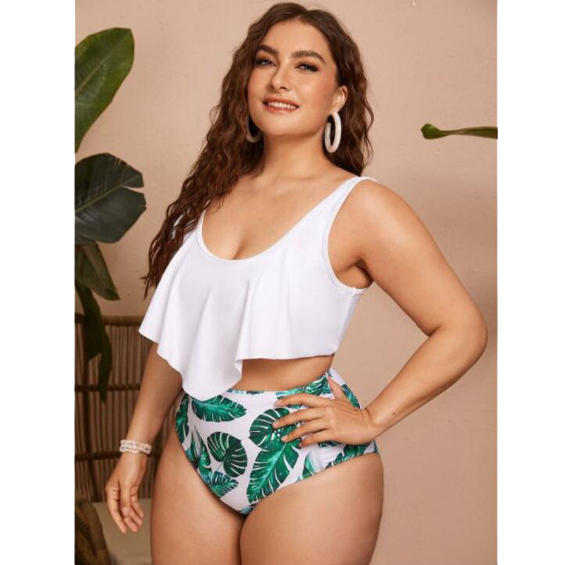 Women's High Waist Ruffle Tankini nihaodropshipping