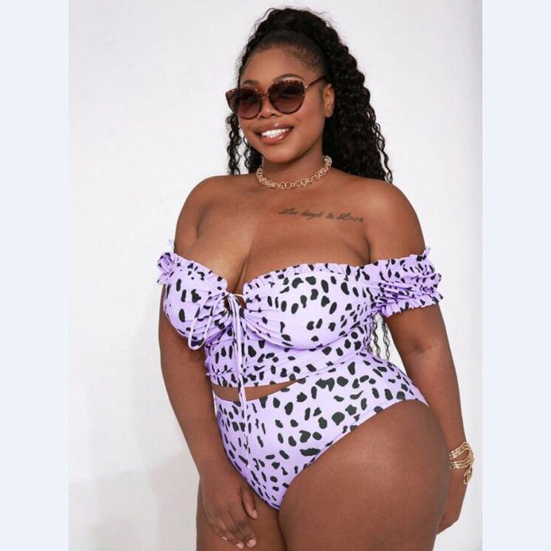 Plus Size Polka Dots Swimsuit nihaodropshipping