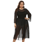 Plus Size Sexy Sheer Asymmetrical Women's Dress Kiwidrop