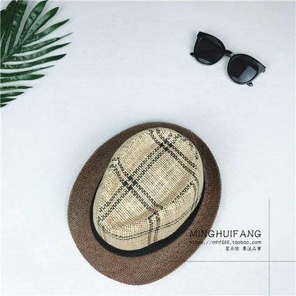 Plaid Jazz Style Fedora nihaodropshipping