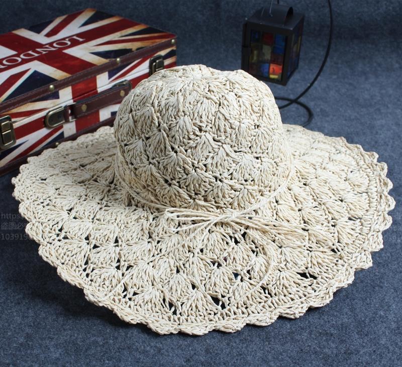 Women's Woven Wide Brimmed Straw Hat nihaodropshipping