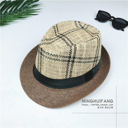 Plaid Jazz Style Fedora nihaodropshipping