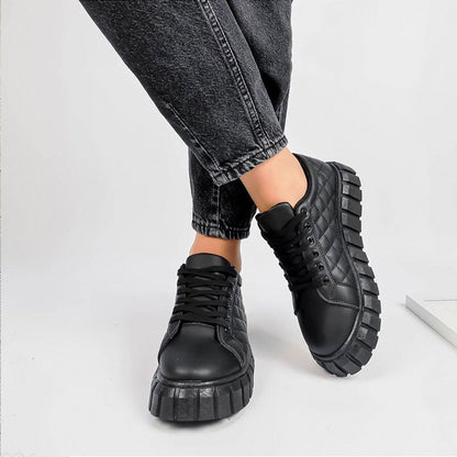 Women's Lace Up Flat Sneakers nihaodropshipping