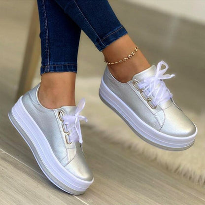 Women's Platform Round Toe Sneakers nihaodropshipping