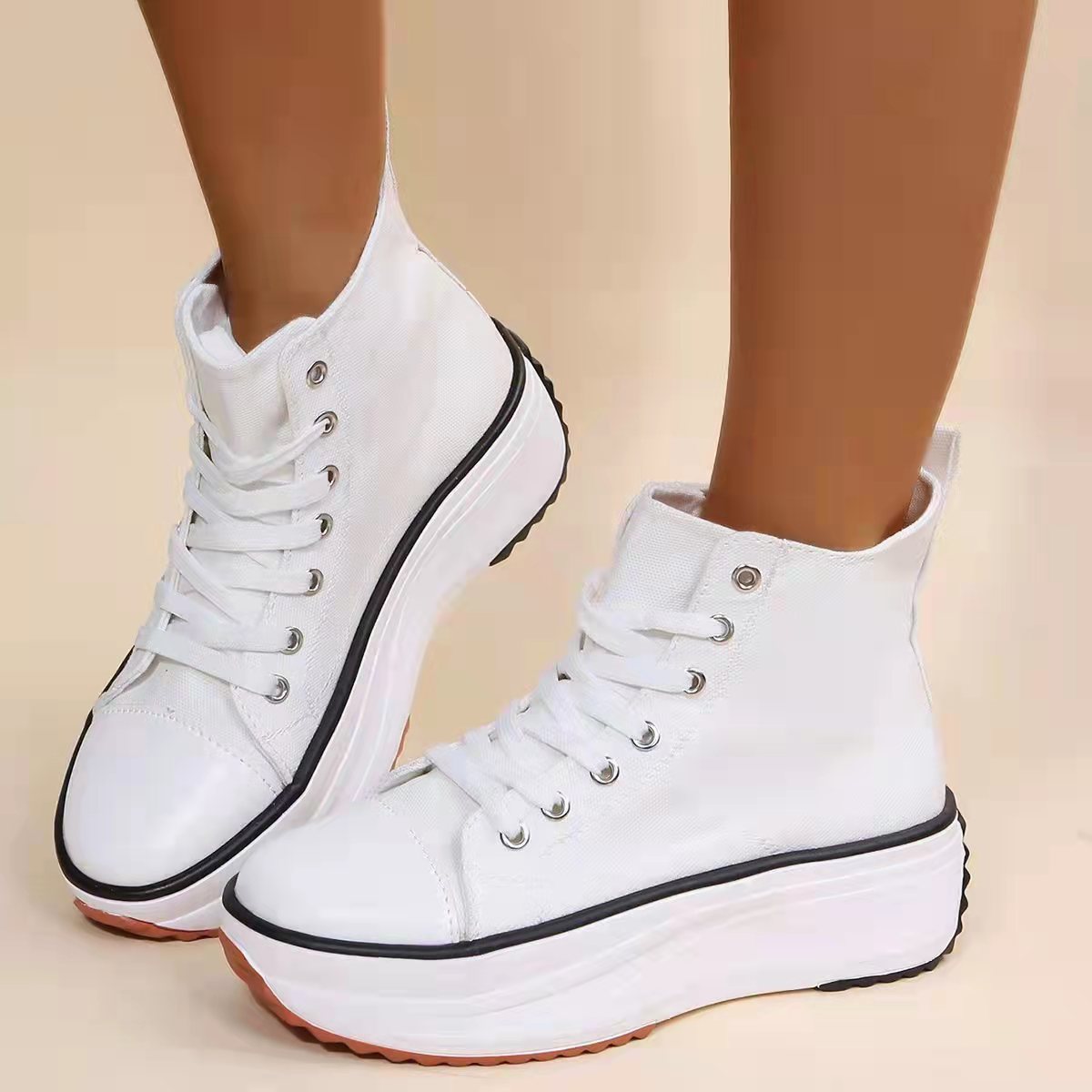 Women's Plaform Hi-Top Sneakers nihaodropshipping