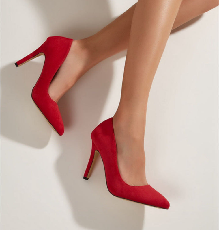 Pointed Toe Suede Stilettos nihaodropshipping