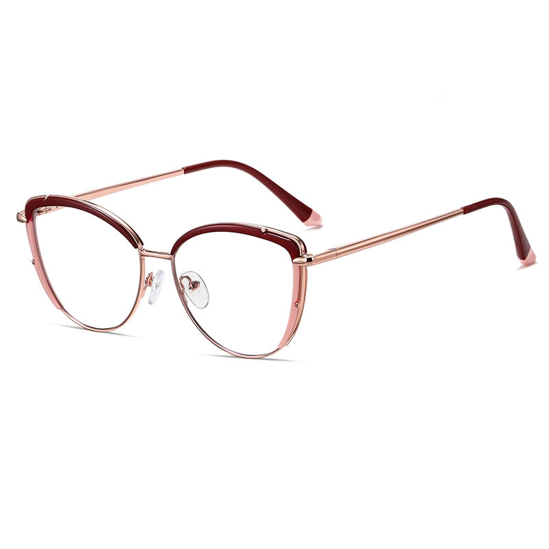 Women's Cat Eye Shaped Metal Frame Glasses nihaodropshipping