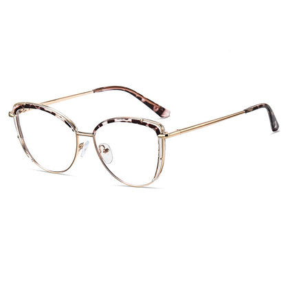 Women's Cat Eye Shaped Metal Frame Glasses nihaodropshipping