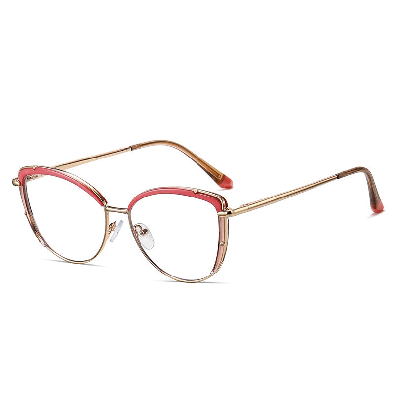 Women's Cat Eye Shaped Metal Frame Glasses nihaodropshipping