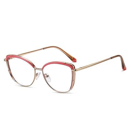 Women's Cat Eye Shaped Metal Frame Glasses nihaodropshipping