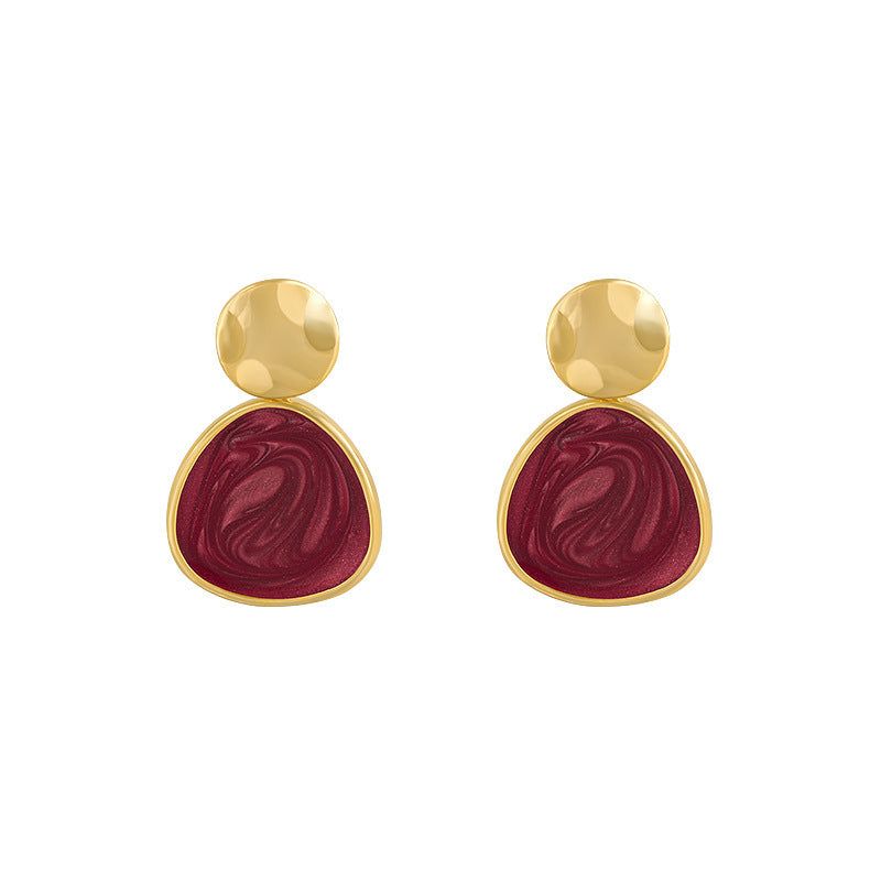 Wine Red Drop Earrings nihaodropshipping