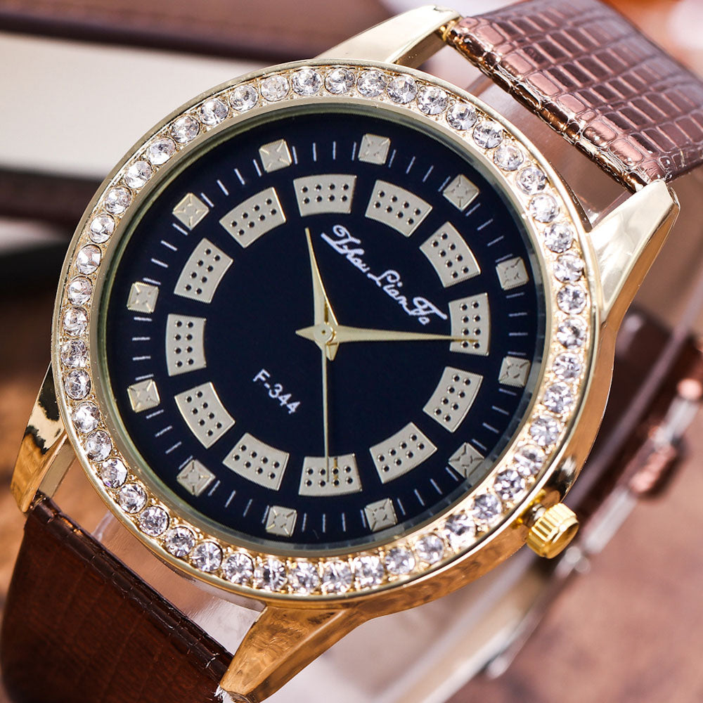 Men's High End Disc Point Diamond Watch nihaodropshipping